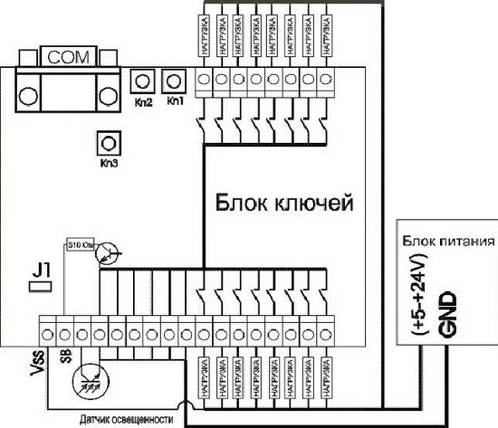Схема включения контроллера Кисловодск LED 16.1